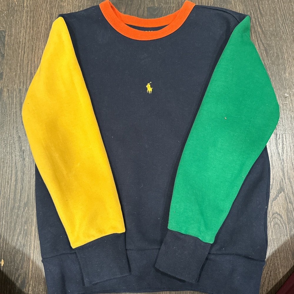 Polo by Ralph Lauren Black and Yellow Crewneck Sweater